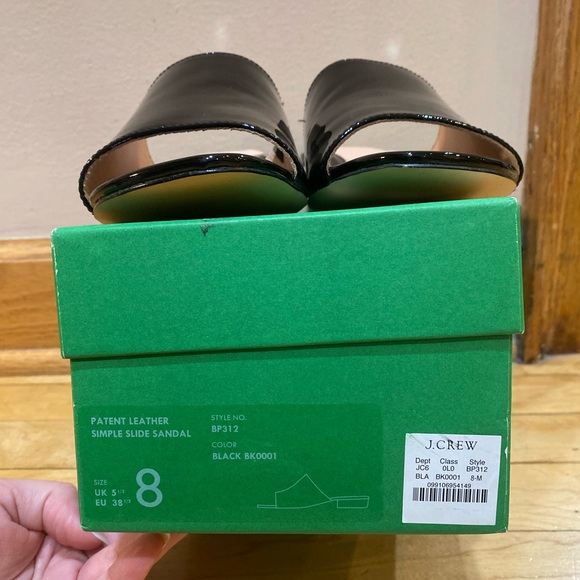 Black J. Crew “1997 Patent Leather Mules” - Picture 7 of 9